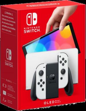 קונסולת משחק Nintendo Switch OLED 64GB - צבע שחור / לבן - שנה אחריות ע''י היבואן הרשמי 